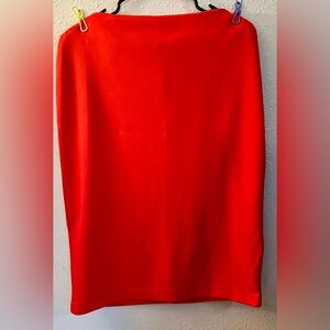 New York & Company Vibrant Red Pencil Skirt NWOT